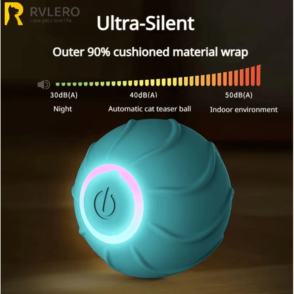 TurboBounce Smart Interactive Rolling Ball Cat Toy 0