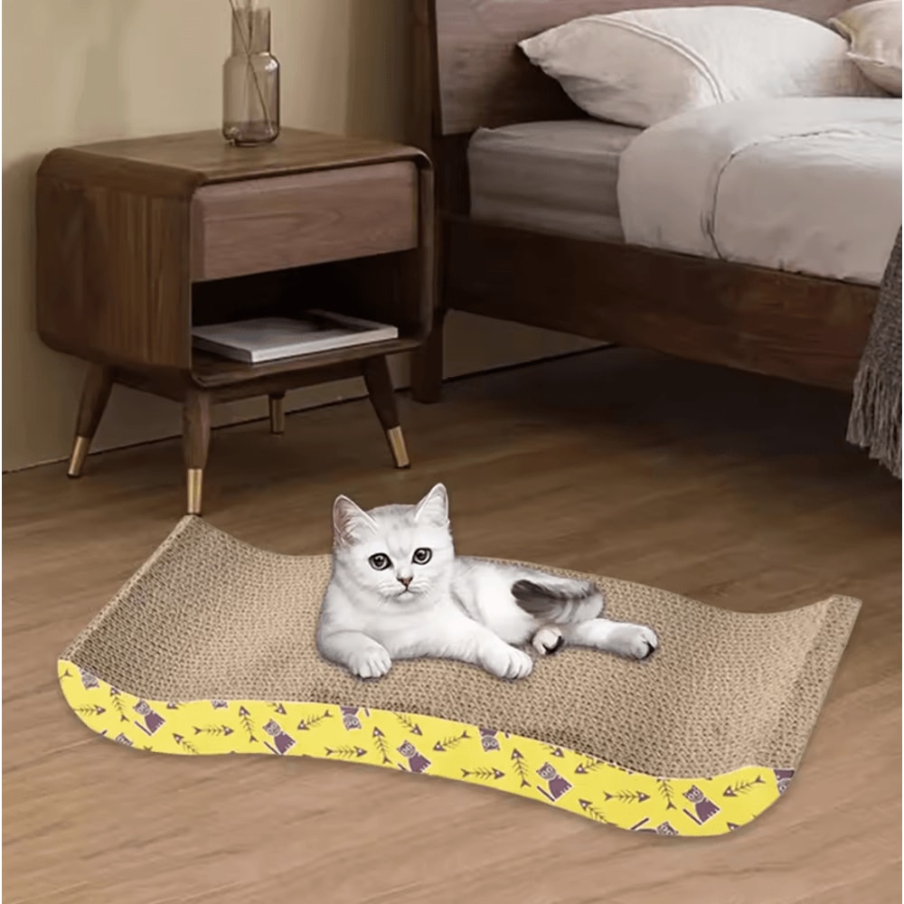 ScratchNest Cardboard Cat Scratcher Bed Lounger 4