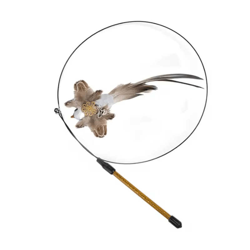 FlutterChase Interactive Feather Bird Wand Toy For Cats 5