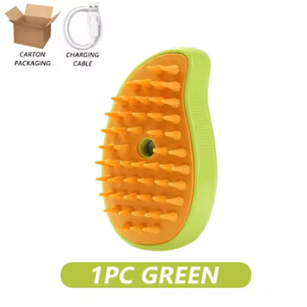 SteamGroom 3in1 Electric Pet Steam Brush Massage Comb 3