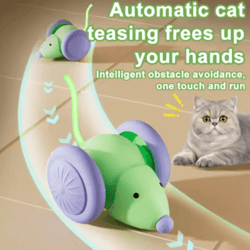 zoommouse electric interactive cat toy car with smart obstacle avoidance