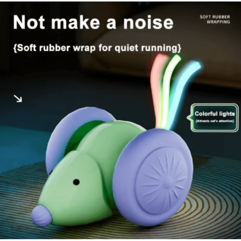 ZoomMouse Electric Interactive Cat Toy Car With Smart Obstacle Avoidance 1