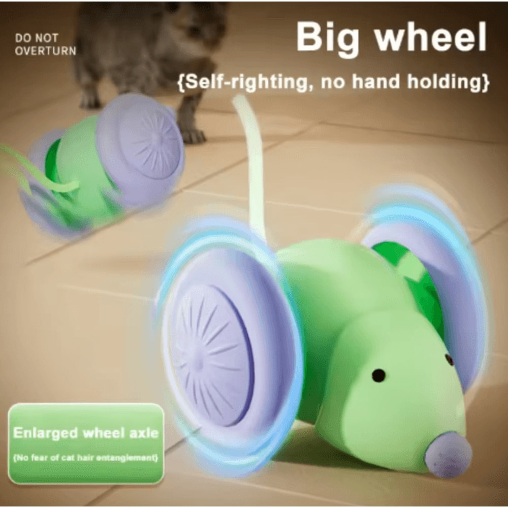 ZoomMouse Electric Interactive Cat Toy Car With Smart Obstacle Avoidance 2
