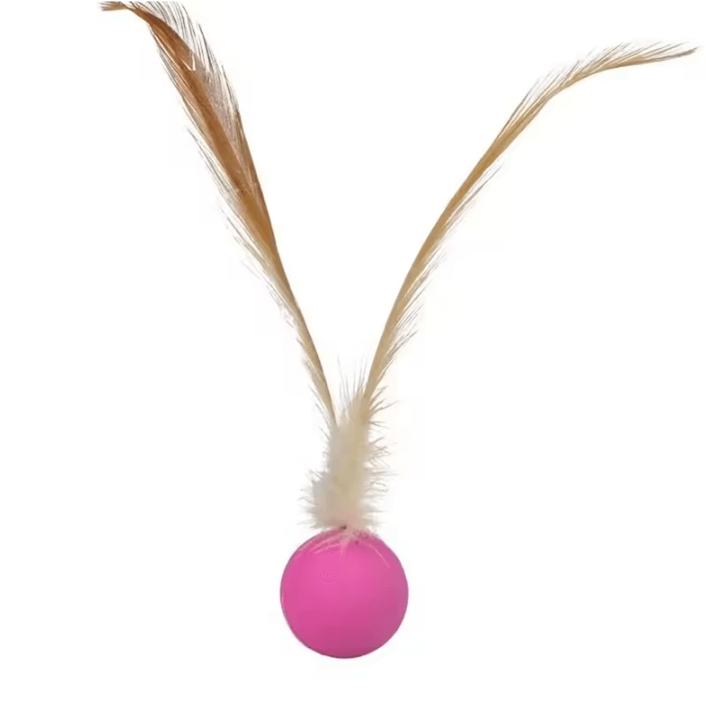 FeatherBounce Elastic Ball Cat Toy Interactive Chase Pounce Fun 4