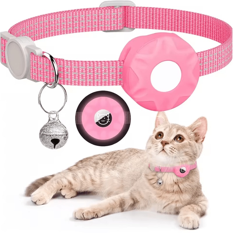 TrackBell AirTag Cat Collar Reflective Safety Collar With Bell 11