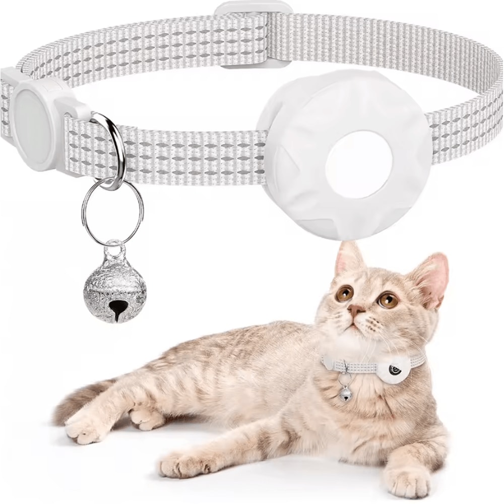TrackBell AirTag Cat Collar Reflective Safety Collar With Bell 5