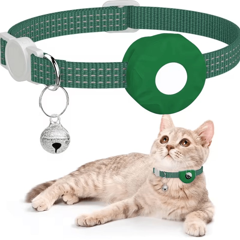 TrackBell AirTag Cat Collar Reflective Safety Collar With Bell 8