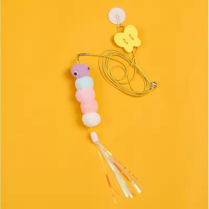 DoorDangler Interactive Hanging Cat Toy With Feather Teaser 4