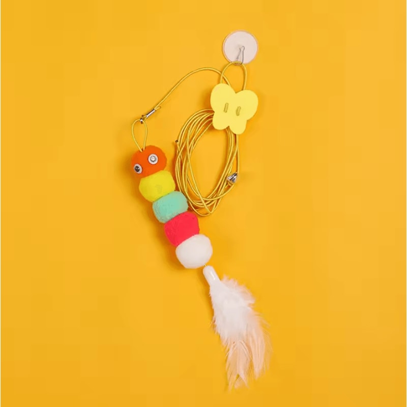 DoorDangler Interactive Hanging Cat Toy With Feather Teaser 5