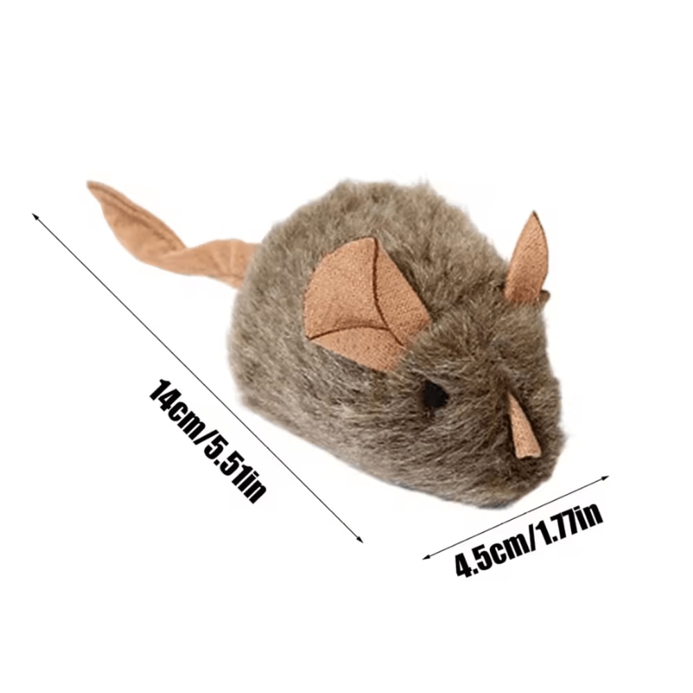 SqueakMouse Plush Cat Toy Set Interactive Hunting Chew Companion 4