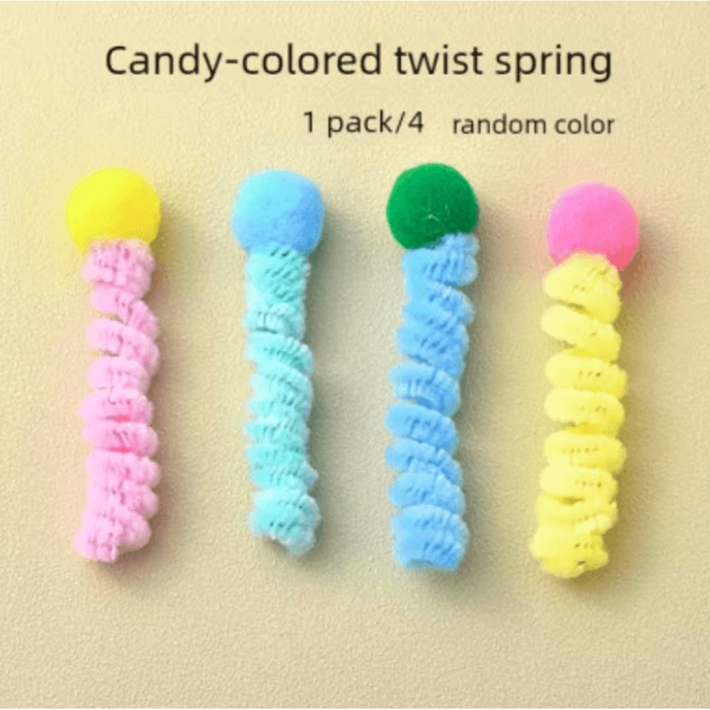 SpringBounce Colorful Cat Toy Springs Interactive Jump Chase Set 5