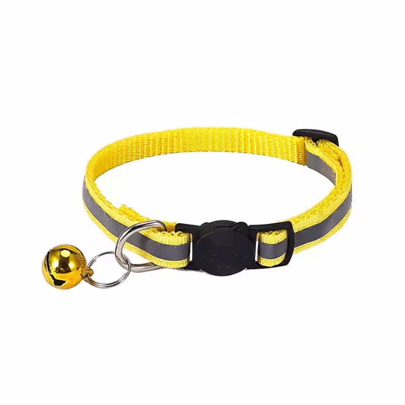 GlowSafe Reflective Breakaway Cat Collar With Bell 10