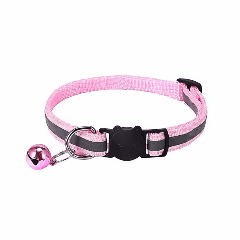 GlowSafe Reflective Breakaway Cat Collar With Bell 11