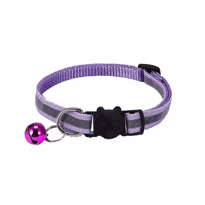 GlowSafe Reflective Breakaway Cat Collar With Bell 5