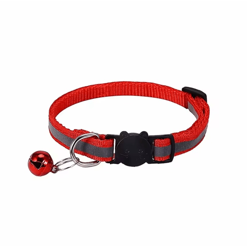 GlowSafe Reflective Breakaway Cat Collar With Bell 8