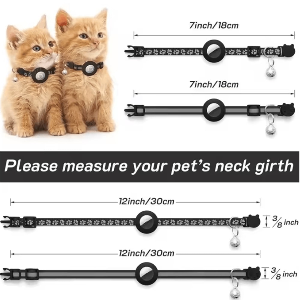 TrackGuard AirTag Cat Collar With Reflective Safety Design 1