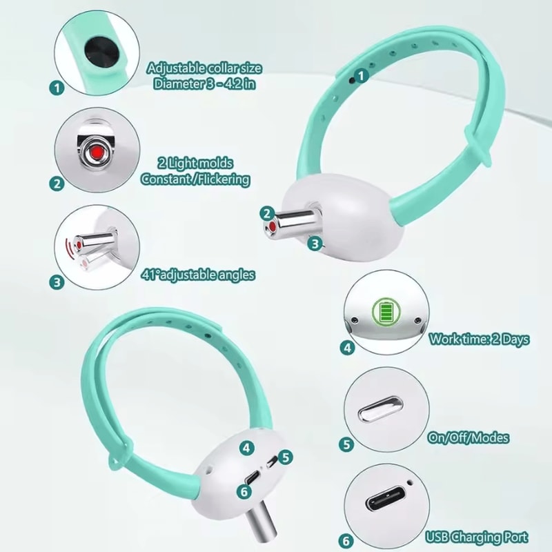 Smart Laser Cat Collar Rechargeable Interactive Cat Toy For Indoor Cats 2