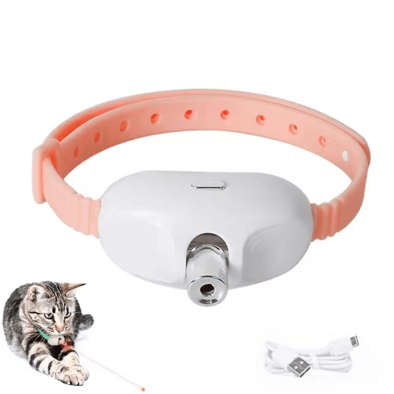 Smart Laser Cat Collar Rechargeable Interactive Cat Toy For Indoor Cats 4