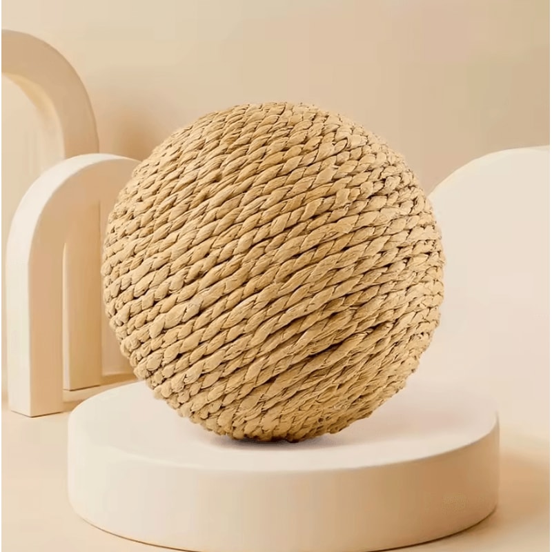 Sisal Cat Scratching Ball Toy Interactive Teething Playtime Fun For Cats 4