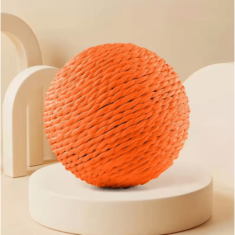 Sisal Cat Scratching Ball Toy Interactive Teething Playtime Fun For Cats 5