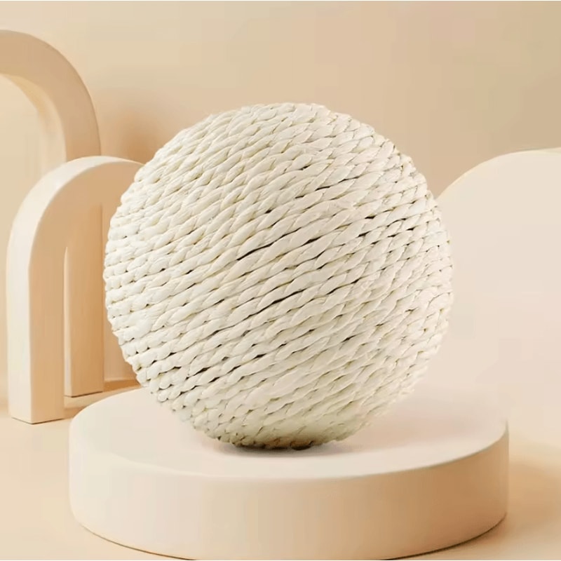 Sisal Cat Scratching Ball Toy Interactive Teething Playtime Fun For Cats 6