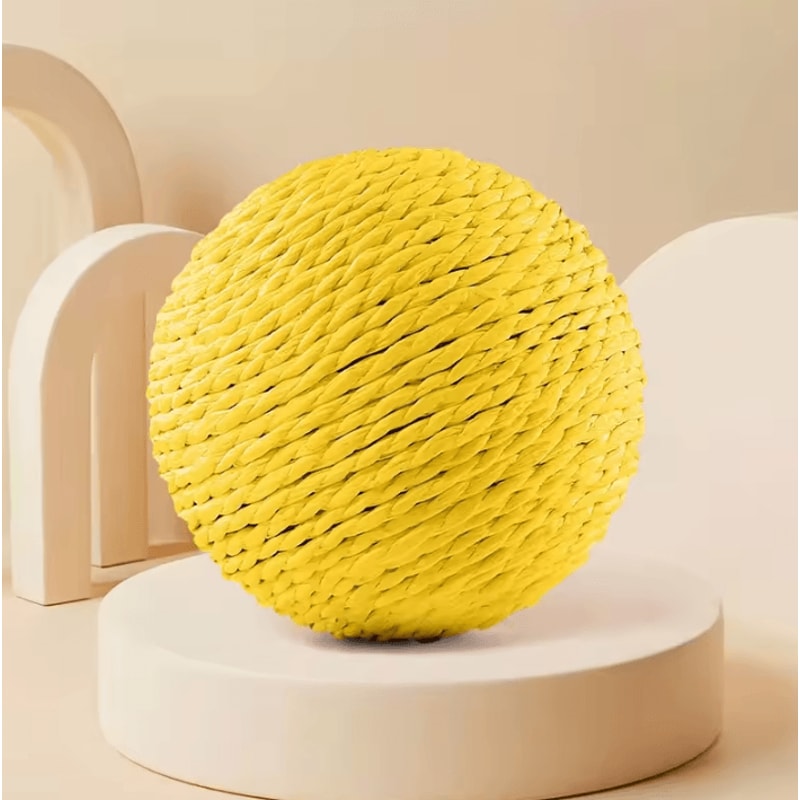 Sisal Cat Scratching Ball Toy Interactive Teething Playtime Fun For Cats 7