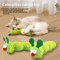 Green Caterpillar Catnip Plush Toy Interactive Teeth Cleaning Toy For Indoor Cats 3