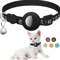 Reflective AirTag Cat Collar With Bell Breakaway GPS Holder Collar For Cats 7