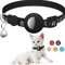Reflective AirTag Cat Collar With Bell Breakaway GPS Holder Collar For Cats 7
