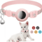 Reflective AirTag Cat Collar With Bell Breakaway GPS Holder Collar For Cats 9