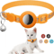 Reflective AirTag Cat Collar With Bell Breakaway GPS Holder Collar For Cats 10