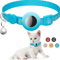 Reflective AirTag Cat Collar With Bell Breakaway GPS Holder Collar For Cats 8