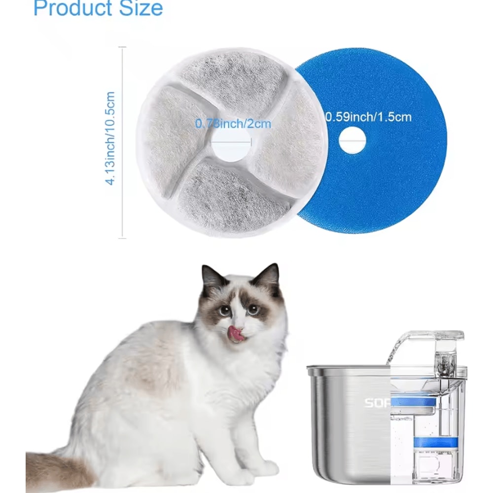 Activated Carbon Pet Fountain Filters Fresh Cleaner Water For Cats Dogs 1