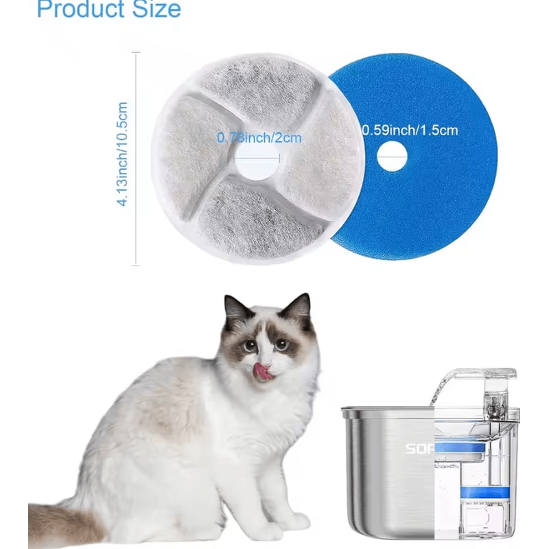 Activated Carbon Pet Fountain Filters Fresh Cleaner Water For Cats Dogs 1