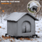 Waterproof Outdoor Cat Shelter Insulated Foldable Pet House For Cats Small Dogs 0