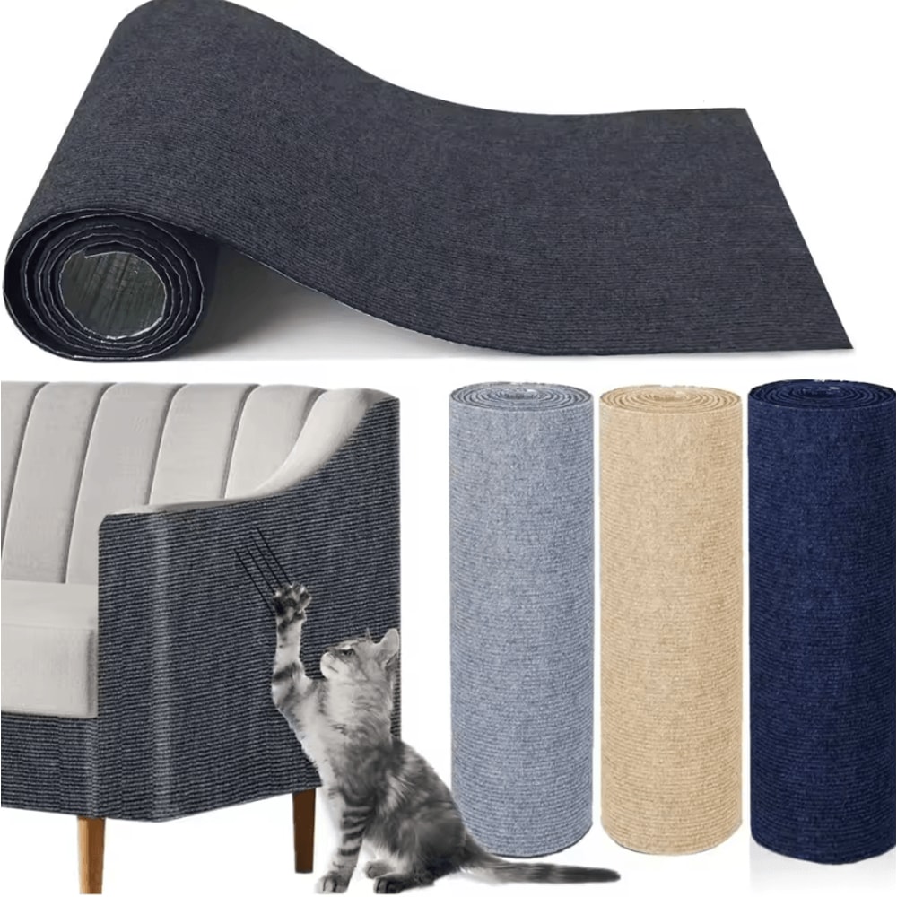SelfAdhesive Cat Scratcher Mat Trimmable Furniture Sofa Protector For Cats 1
