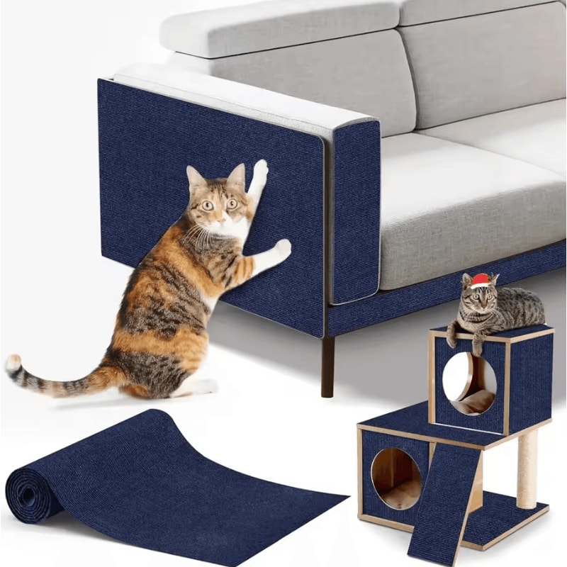 SelfAdhesive Cat Scratcher Mat Trimmable Furniture Sofa Protector For Cats 4