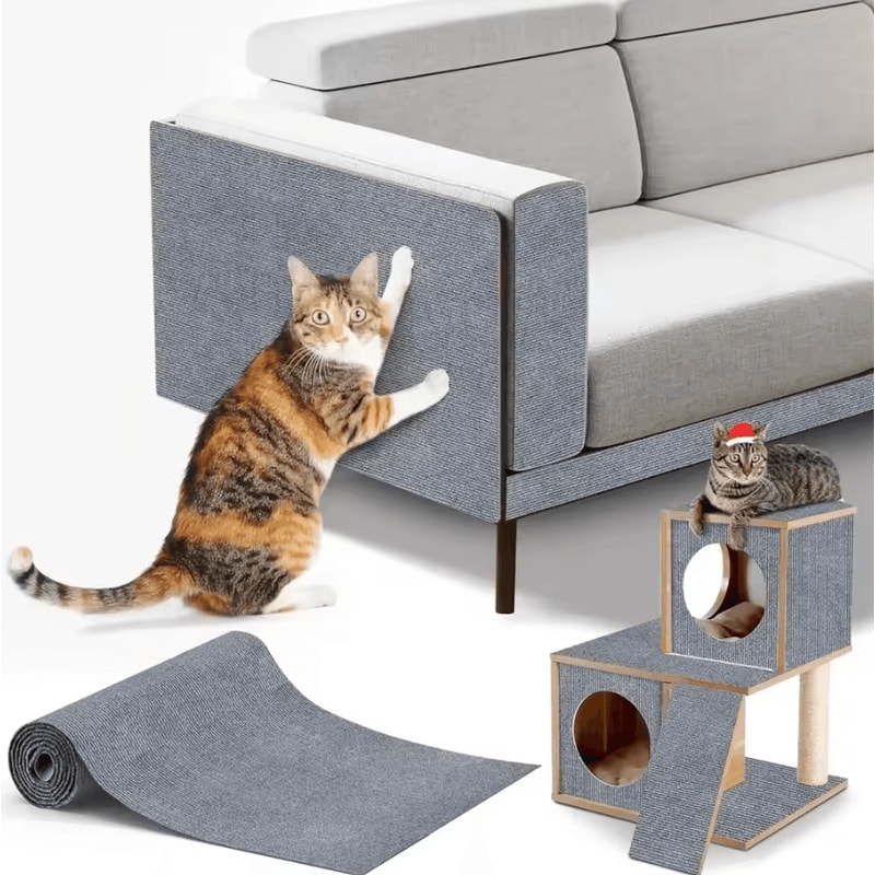 SelfAdhesive Cat Scratcher Mat Trimmable Furniture Sofa Protector For Cats 5