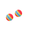 Rainbow EVA Rattle Ball Toy Interactive Chew Play Ball For Cats Dogs 2
