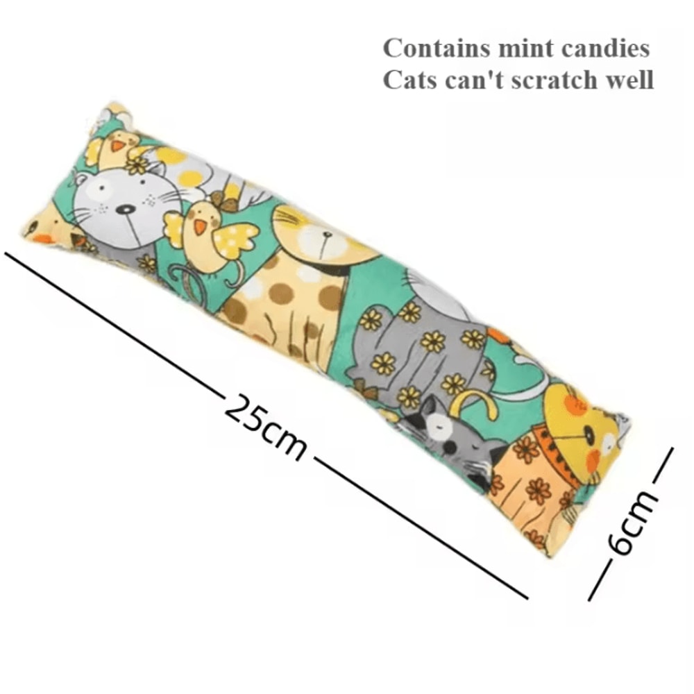 Catnip Plush Pillow Toy ChewResistant Stress Relief Interactive Cat Toy 9