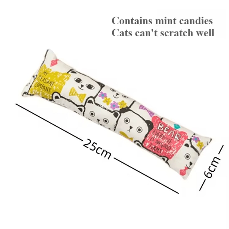 Catnip Plush Pillow Toy ChewResistant Stress Relief Interactive Cat Toy 6
