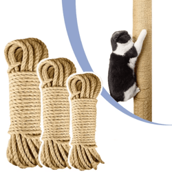 natural sisal cat scratcher rope – diy scratching post repair & furniture protection rope