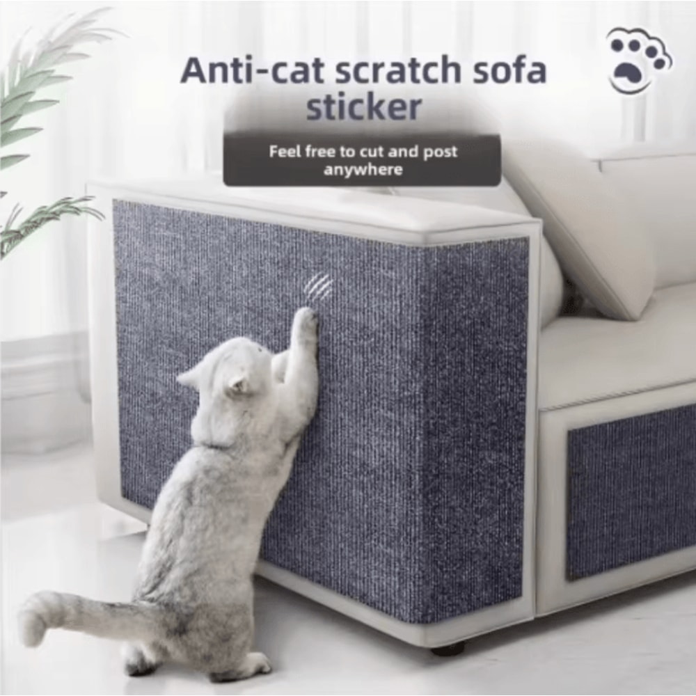 SelfAdhesive Cat Scratching Mat Trimmable Furniture Protector DIY Scratcher Carpet 0