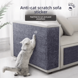 self-adhesive cat scratching mat – trimmable furniture protector & diy scratcher carpet
