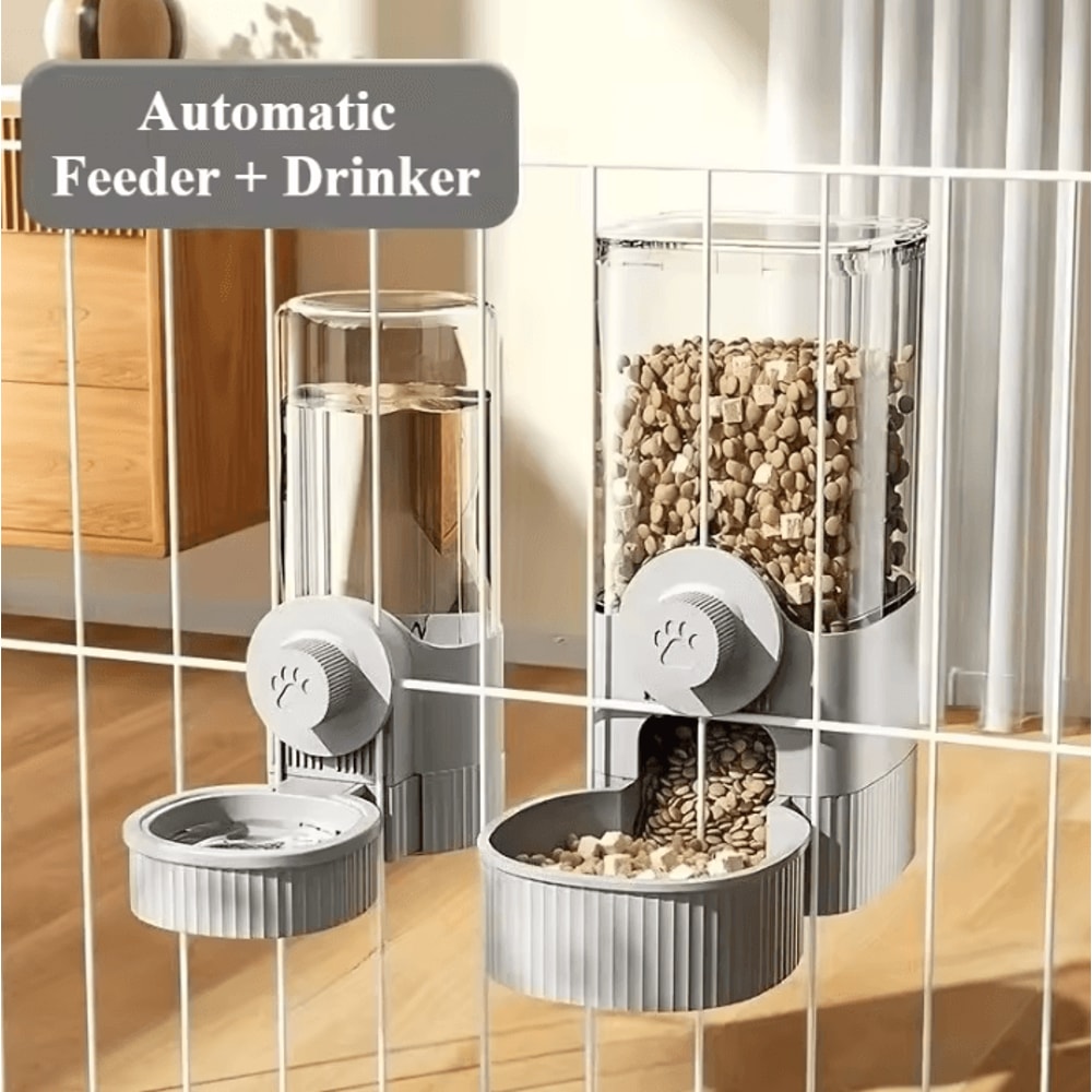 Hanging Gravity Pet Feeder Water Dispenser Set Automatic Food Water Station For Cats Dogs Small 0