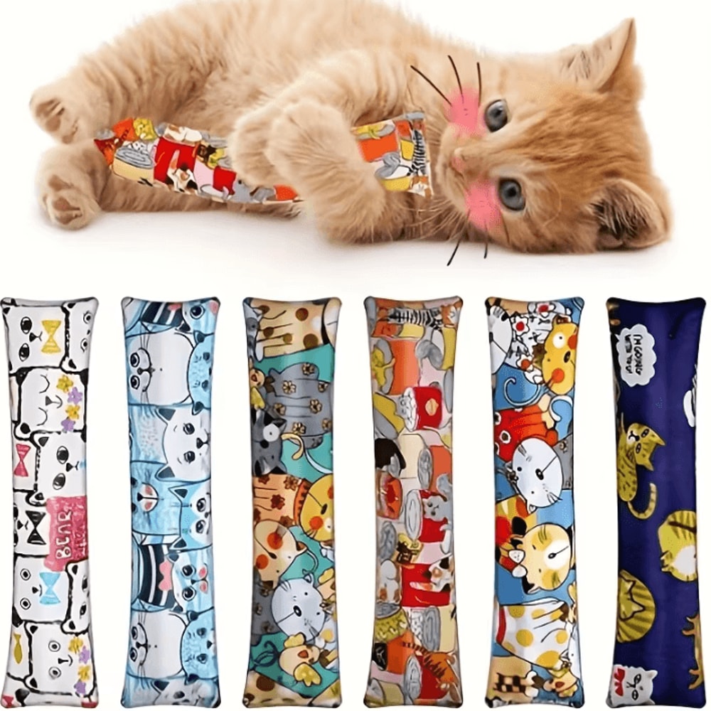 Plush Cat Teaser Wand Toy Interactive BiteResistant Cat Toy For Active Play 0