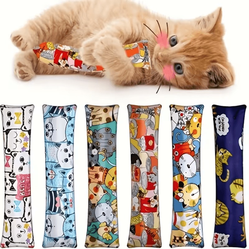 Plush Cat Teaser Wand Toy Interactive BiteResistant Cat Toy For Active Play 5