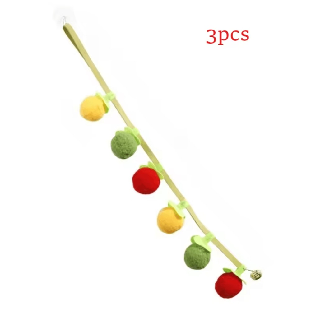 Felt Bell Cat Teaser Toy Interactive Hanging Toy For Curious Cats Kittens 4