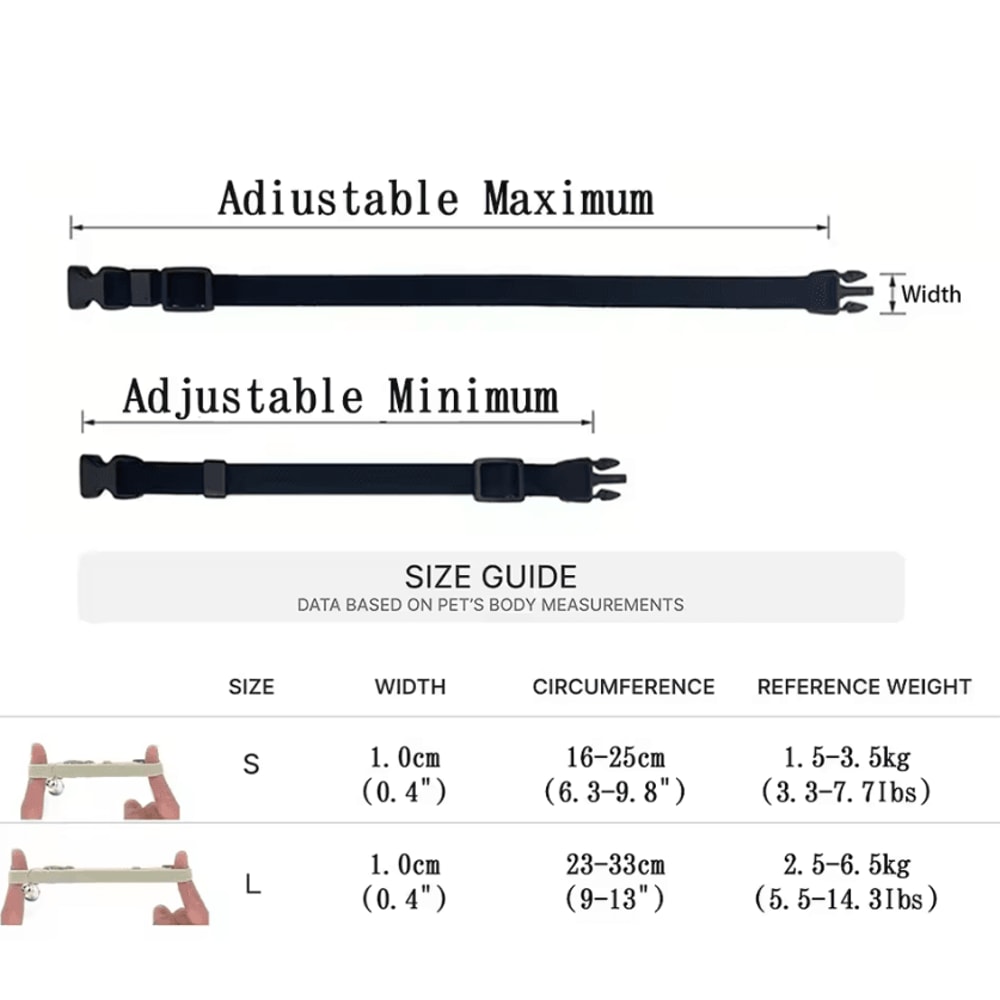 Safety Stretch Cat Collar Lightweight Elastic Collar For Cats Small Pets 1
