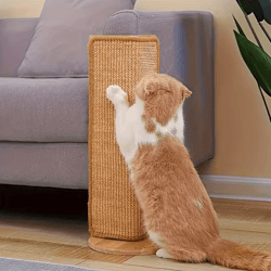 sturdy sisal cat scratching post – natural scratcher for healthy claws & furniture protection